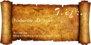 Todorov Áron névjegykártya